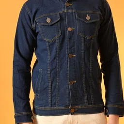 SZN Men Outdoor Denim Jacket with Embroidered image 3