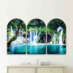 SAF Multicoloured Set of 3 Piece MDF Other Wall Paintings-picture-41