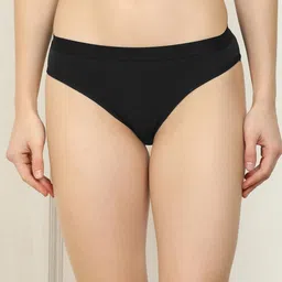 samvar New stylish Black,Black,Black Cotton Silk Hipster Multicolor Panties Pack of 3 image 3