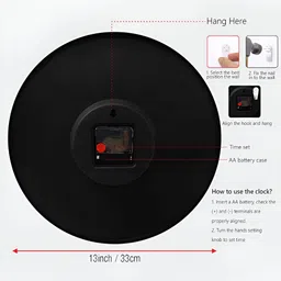 RANDOM Brown & White Printed Silent Analogue Contemporary Wall Clock image 2