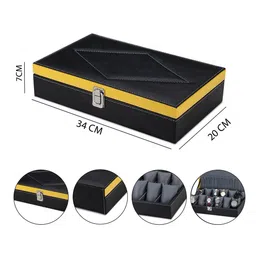 ZENWOOD Black 12 Slots Watch Organiser Box image 2