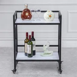 indian decor 45643 Bar cart, Wine Bar Cart Serving Bar Cart Kitchen Trolley, Rolling Bar Iron Kitchen Trolley image 3