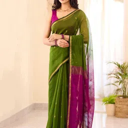 BerMondsey Woven Design Zari Banarasi Silk Saree-picture-10