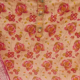 SHADOW & SAINING Embroidered Organza Semi-Stitched Dress Material image 2