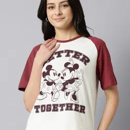 Free Authority Women Mickey & Friend Printed Tshirt-image-24