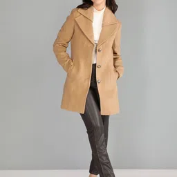 Roadster Women Solid Polyester Regular Fit Trench Coat-picture-17