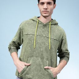 glitchez Dye Effect Relaxed Fit Hooded Sweatshirt-image-45
