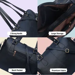 Mast & Harbour Oversized Structured Tote Bag with Quilted image 2