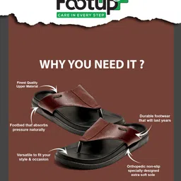 doctor health super soft FOOTUP Men Thong Flip-Flops image 2