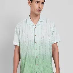 7 Alt by Pantaloons Tie and Dye Spread Collar Relaxed Fit Pure Cotton Shirt-image-84