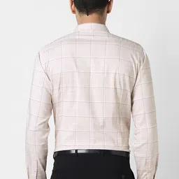 Van Heusen Windowpane Checked Spread Collar Slim Fit Formal Shirt image 2