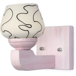 1ST TIME Black & White Printed Wood Wall Lamp-picture-15