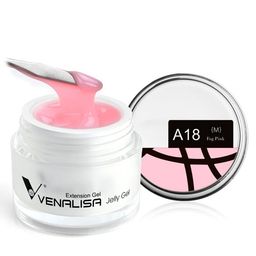 VENALISA UV Sculpture Nail Extension Hard Jelly Builder Gel - 30 ml - Fog Pink  - A18 (M)-picture-25