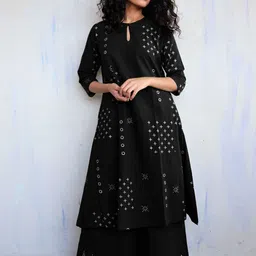 Anni Designer Women Geometric Printed Keyhole Neck Kurta with Palazzos-picture-38