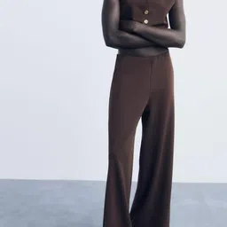 MANGO Women Relaxed Fit Trousers-image-45