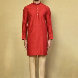 Arihant Rai Sinha Embroidered Thread Neck Work Pure Cotton Kurta With Trouser-picture-7