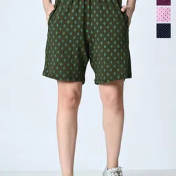 BAESD Women Striped High-Rise Shorts-image-55