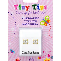 STUDEX kids Stainless Steel 24K Pure Gold Plated Pearls Beaded Bezel Circular Shaped Studs-picture-35