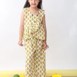 Sangria Girls Printed Pure Cotton Top & Palazzo Clothing Set-picture-13