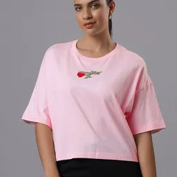 Converse Round Neck Cotton Boxy Sports T-shirt-picture-17