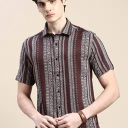 TIGER SNAKE Pack Of 2 Geometric Printed Comfort Fit Casual Shirts image 2