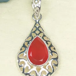 Zhupuk Silver-Plated Teardrop Shaped Pendants image 1
