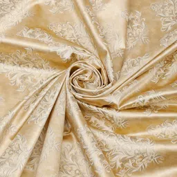 THE CONVERSION Gold-Toned & Beige Printed Long Door Curtain image 4