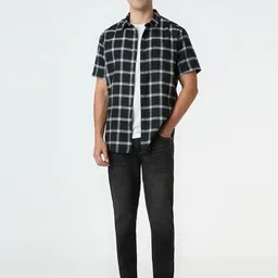 Pepe Jeans Men Buffalo Checked Spread Collar Casual Shirt-picture-21