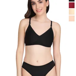 Liigne Women Pack Of 4 Non Padded Bra Pure Cotton Lingerie Set-picture-35