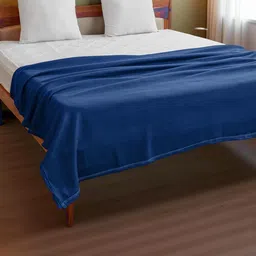 Aura Blue Breathable 120 GSM Mild Winter Blanket-image-1