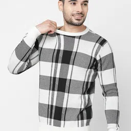 Loopers Men Checked Sweatshirt image 3