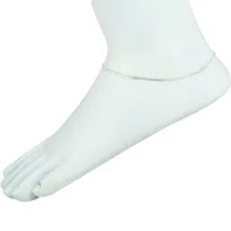 DZINETRENDZ Single Strand Silver-Plated Traditional Anklet image 3