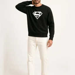 Organic Chics Men Printed Round Neck Pullover Sweatshirt image 3