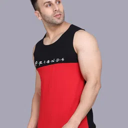 SLOWLORIS Men Pack Of 2 Printed Scoop Neck Gym Vests image 3