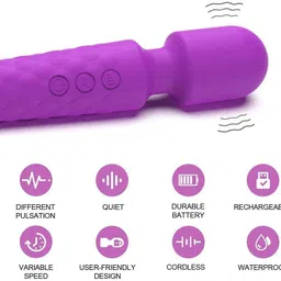 PAGHADI Wand Massager with 10 Magic Vibration Modes Personal Handheld Rechargeable Waterproof Mini Massager Machine for Women Wand Massager 01 Massager image 5