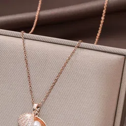 TEMORA Rose Gold-Plated Quirky Pendants with Chains-picture-35