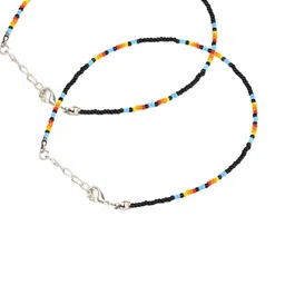 Prapti handicrafts Women Pack of 2 Multi Color Artificial Beads Spring Ring Ethnic Anklet-picture-24