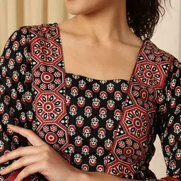 AKIMIA Print Cotton Peplum Top image 5
