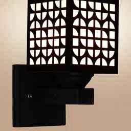 Gojeeva Brown Wood Square Wall Lamps image 2
