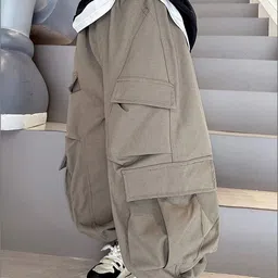 LULU & SKY Boys Easy Wash Cargos Trousers image 2