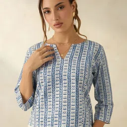 Eco Clothing Ethnic Motifs Printed Pure Cotton Top-picture-23