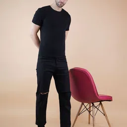 SZN Men Classic Slash Knee Jeans image 2