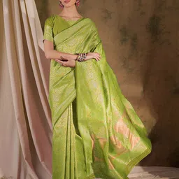 Suha Woven Design Zari Art Silk Banarasi Saree-image-4