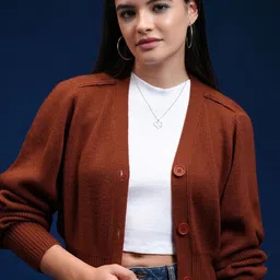 Tokyo Talkies Women V - Neck Cardigan Sweater-image-59