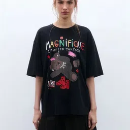 LULU & SKY Women Printed Round Neck Short Sleeves T-shirt-picture-19