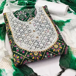 SAINOOR Embroidered Pure Cotton Unstitched Dress Material-picture-15