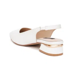 Sherrif Shoes Women PU Block Pointed Toe Pumps image 5