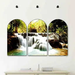 SAF Multicoloured Set of 3 Piece MDF Other Wall Paintings-picture-38