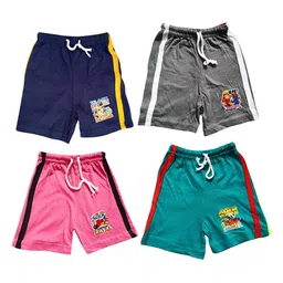 NEW TRINATH HOSIERY Boys Pack Of 4 Printed Shorts-picture-28