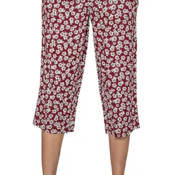 amadore Women Maroon Capri-picture-13